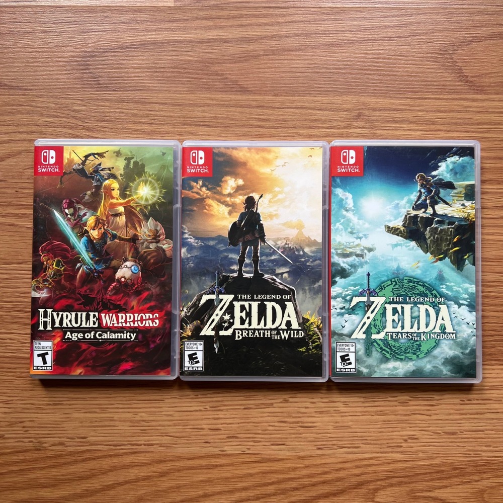 Nintendo Switch Zelda Case Lot Breath of the Wild Tears Kingdom Age of Calamity
